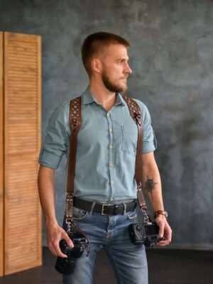 Leather Camera Harness model "ROCK HOLE" 3