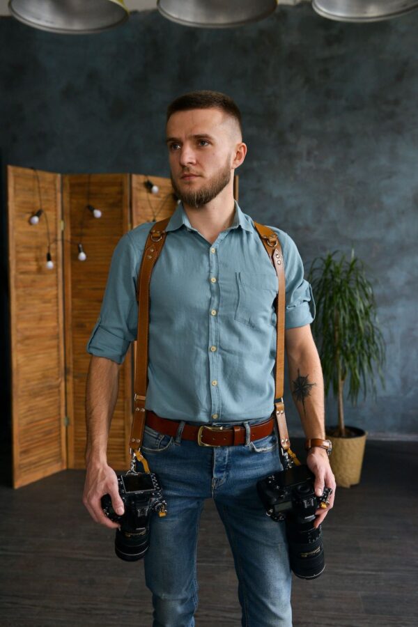 Leather Camera Harness model "SMITH" 1