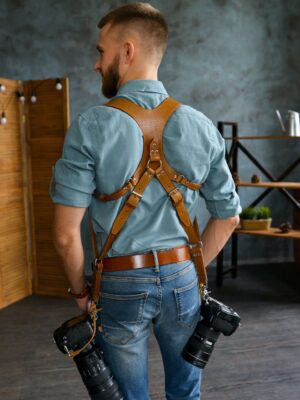 Leather Camera Harness model "SMITH" 7