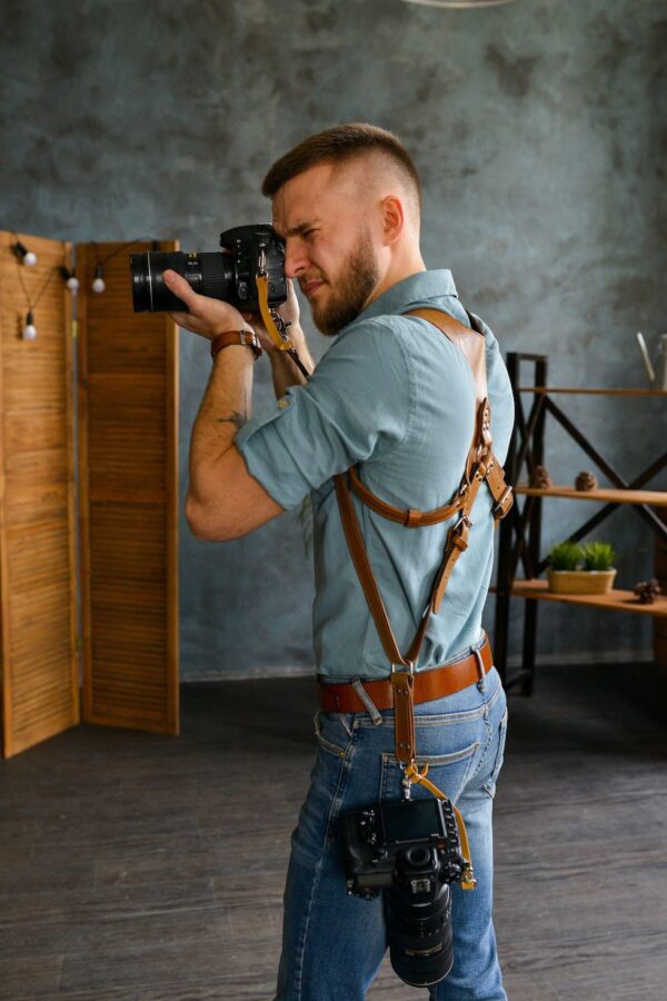 Leather Camera Harness model "SMITH" 9