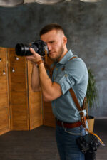 Leather Camera Harness model "NEWTON HOLE" 5