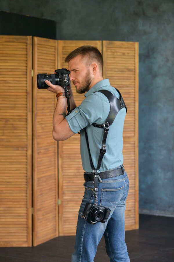 Leather Camera Harness model "nKELT" 4