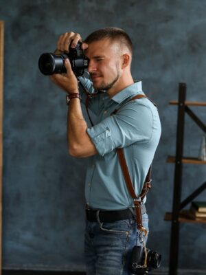 Leather Camera Harness model "ALEX" 9