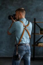 Leather Camera Harness model "AVEDON Ring" 4