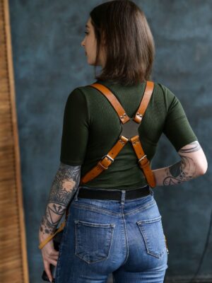 Leather Camera Harness model "NEWTON SS"