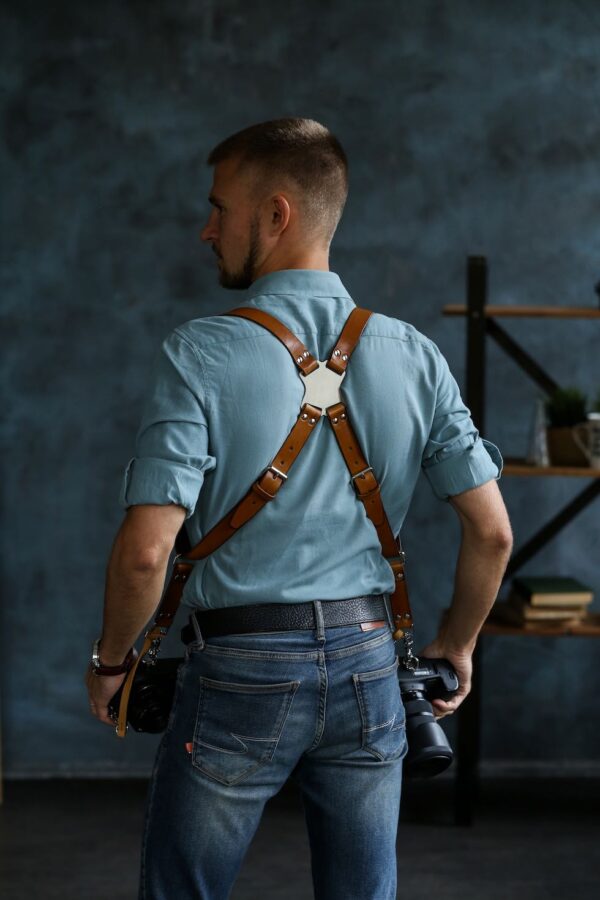 Leather Camera Harness model "NEWTON SS" 4