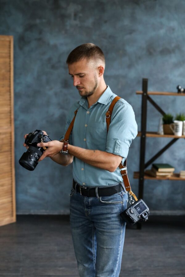 Leather Camera Harness model "NEWTON SS" 6