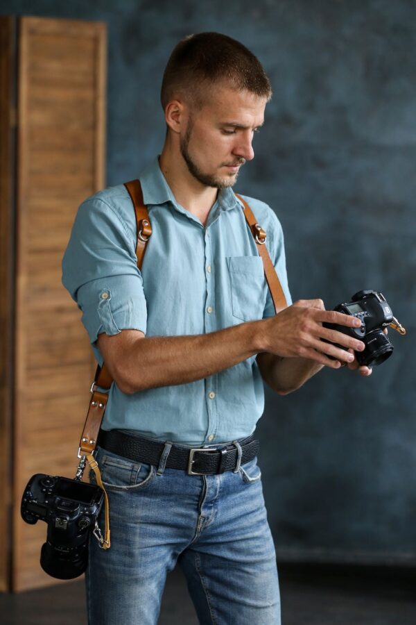 Leather Camera Harness model "NEWTON SS" 8