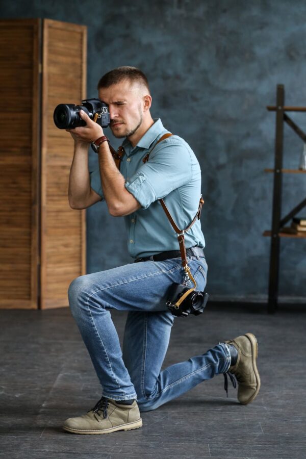 Leather Camera Harness model "NEWTON SS" 9